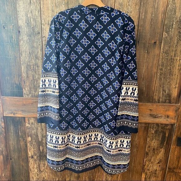 Streetwear Society Sz S Blue Bali Bohemian Open Flowy Concert Event Duster - Picture 11 of 12